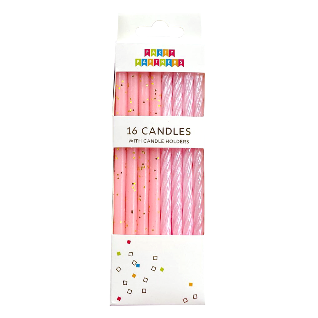 Candle Set - 16 Pink Gradient